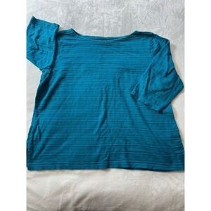 Women's Teal Long Sleeve St. Johns Bay Blouse Size 2X